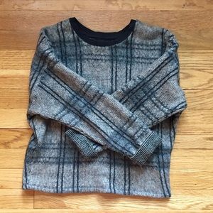 Topshop Cropped Windowpane Sweater